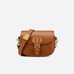 Small Dior Bobby Bag In Box Calfskin Brown