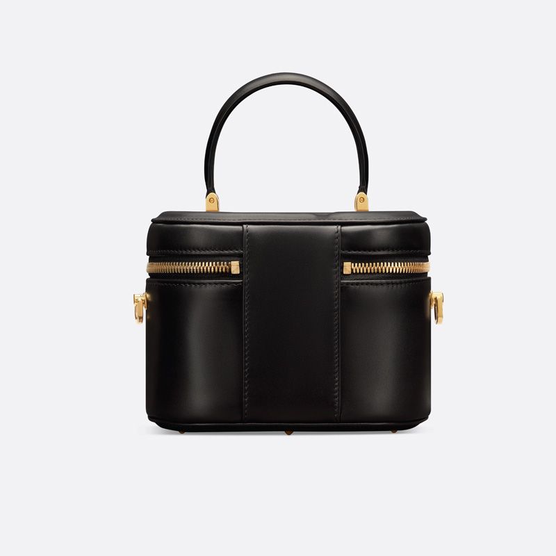 Small Dior CD Signature Vanity Case Calfskin Black - Image 2