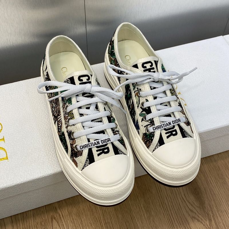 Walk'n'Dior Platform Sneakers Unisex Etoile de Voyage Motif Canvas Multicolor - Image 2