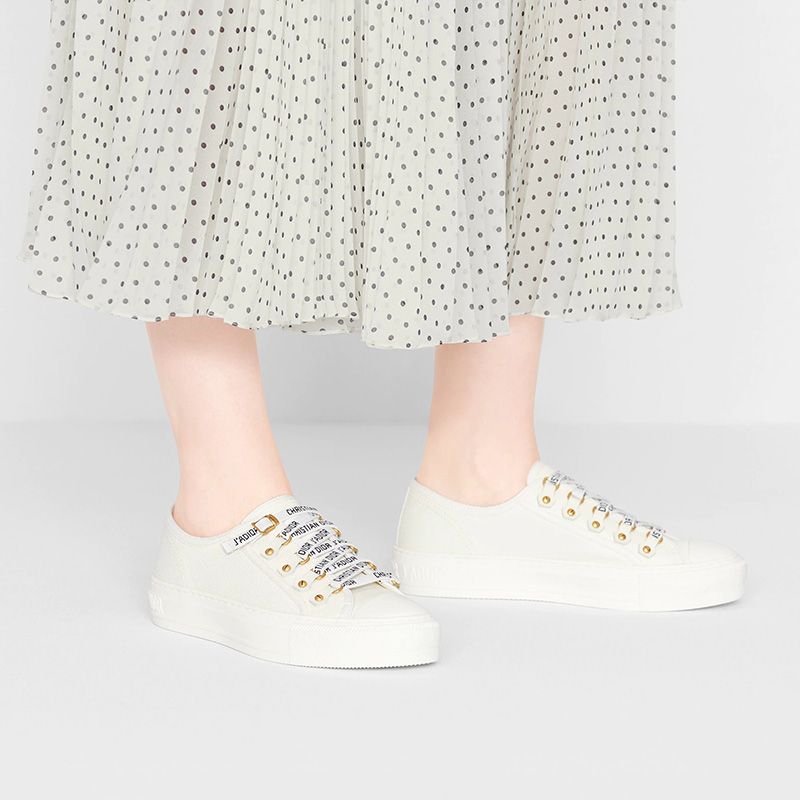 Walk'n'Dior Sneakers Women Canvas White - Image 4