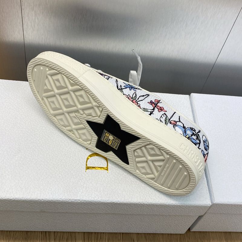 Walk'n'Dior Sneakers Women Florilegio Motif Canvas White/Pink - Image 4