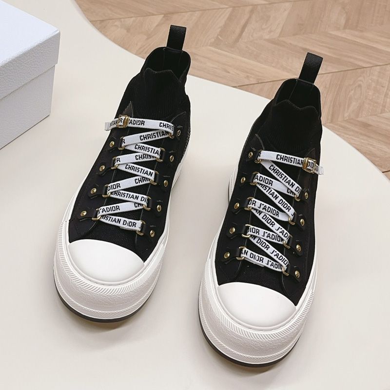 Walk'n'Dior Platform Sneakers Women Technical Mesh and Calfskin Black - Image 3