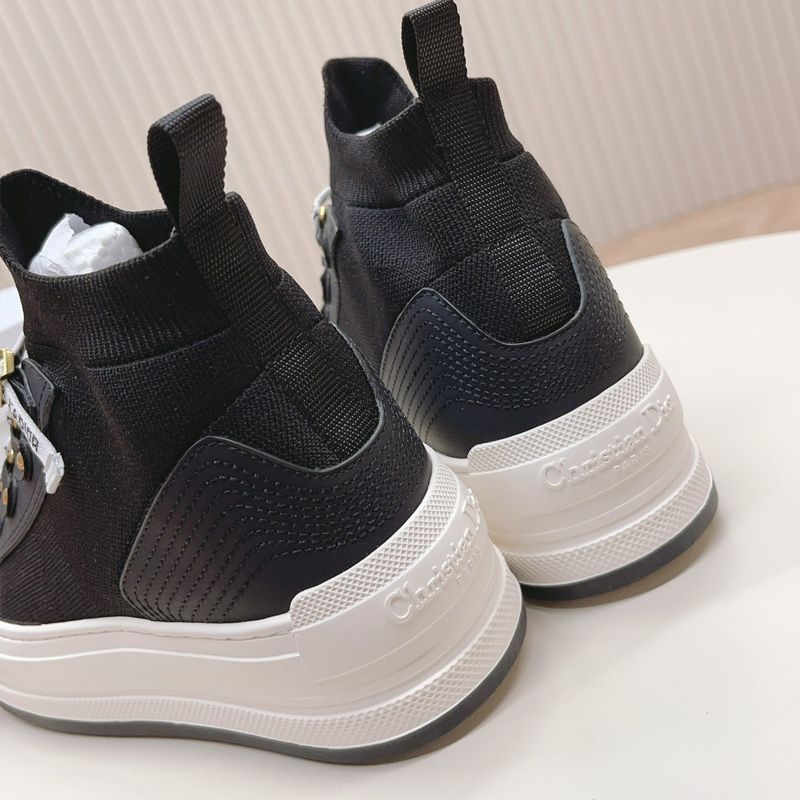 Walk'n'Dior Platform Sneakers Women Technical Mesh and Calfskin Black - Image 4